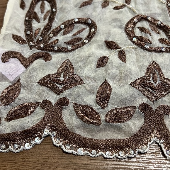 Calypso Christian Cello 100% silk embroidered top medium - Picture 5 of 6